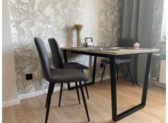 Стол Лота Лофт 140 25 мм черный матовый / бетон фото покупателя 283