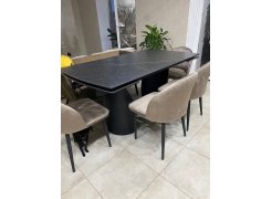 Керамический стол Готланд 180(240)х90х79 вяз скандинавский / золото фото покупателя 26