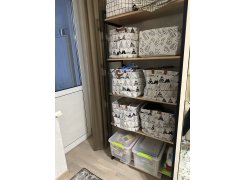 Стеллаж Бервин 5 натуральный / белый фото покупателя 3