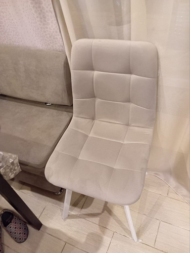 Стул на металлокаркасе Чилли К темно-серый (velutto 32) / черный фото покупателя 294