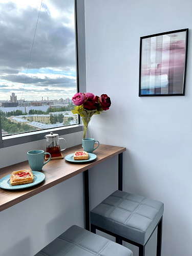 Барная стойка Дилан Лофт 120х40х90 бетон светлый фото покупателя 46