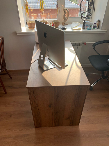 Письменный стол Битти Лофт 116х60х75 дуб вотан / черный матовый фото покупателя 106