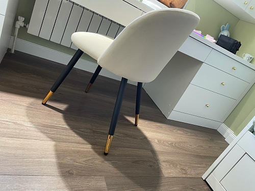 Стул на металлокаркасе Gabi 1 light purple / black / gold фото покупателя 233