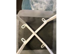 Стул на металлокаркасе Чилли синяя ткань / белый фото покупателя 1