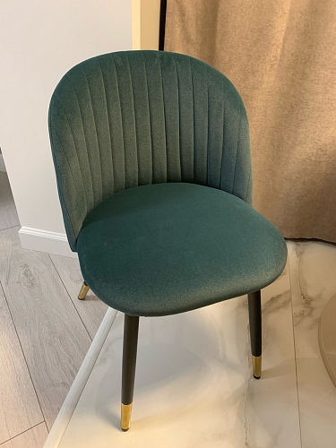 Стул на металлокаркасе Gabi 1 light purple / black / gold фото покупателя 116