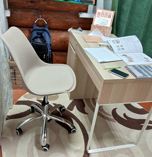 Компьютерное кресло Kolin cappuccino / chrome фото покупателя 76