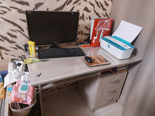 Стол письменный Бриз МДФ волна лайм / ясень светлый фото покупателя 182