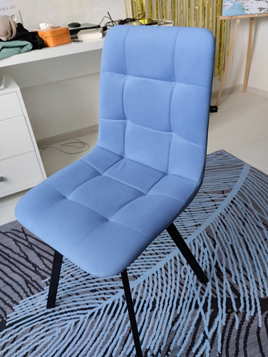 Стул на металлокаркасе Чилли светло-серый / белый каркас фото покупателя 116