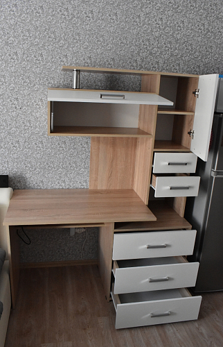 Стол компьютерный Джаз-17 белый правый фото покупателя 65