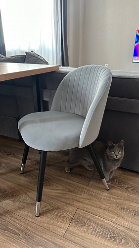 Стул на металлокаркасе Gabi gray / black фото покупателя 162