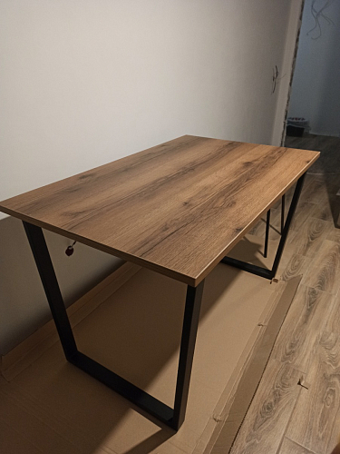 Стол Лота Лофт 140 25 мм черный матовый / бетон фото покупателя 148