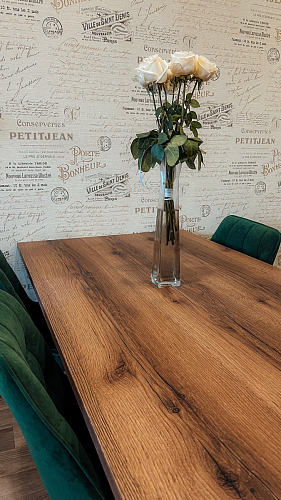 Стол Лота Лофт 140 25 мм черный матовый / бетон фото покупателя 436