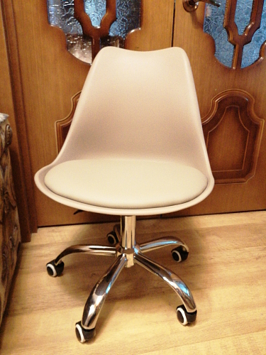 Компьютерное кресло Kolin с подушкой clear / white фото покупателя 587