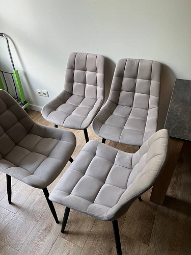 Стул на металлокаркасе Челси бежевый / белый каркас фото покупателя 143