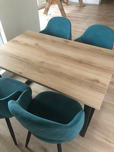 Деревянный стол Лота Лофт 140х80 черный матовый / бетон светлый фото покупателя 872