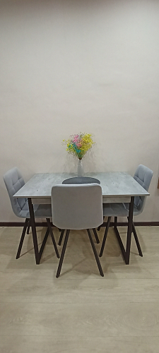 Стул на металлокаркасе Чилли К черный / зеленый фото покупателя 630