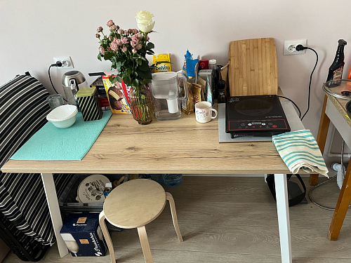 Стол Тринити Лофт 120 32 мм дуб галифакс табако / черный матовый фото покупателя 603