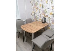 Стул на металлокаркасе Седа К крутящийся светло-серый  / белый фото покупателя 53