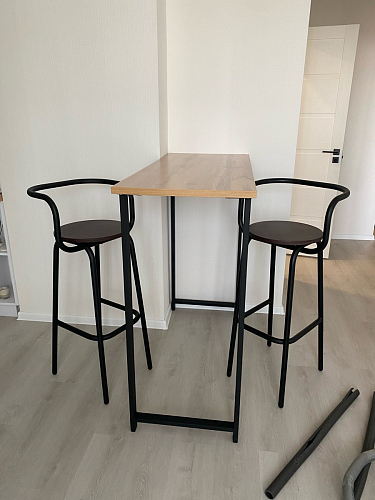 Барная стойка Дилан Лофт 120х40х98 дуб делано темный фото покупателя 8