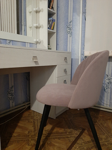 Стул на металлокаркасе Gabi 1 line light blue / black фото покупателя 245