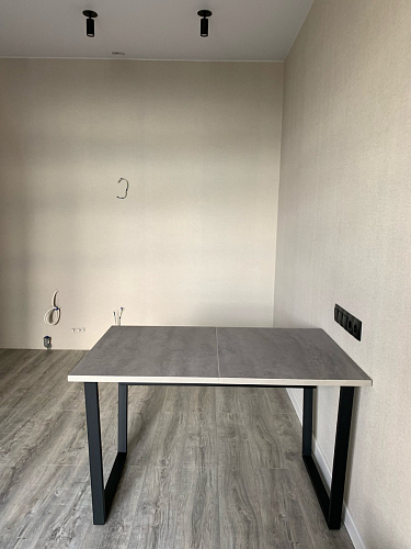 Деревянный стол Лота Лофт 140х80 черный матовый / бетон светлый фото покупателя 615