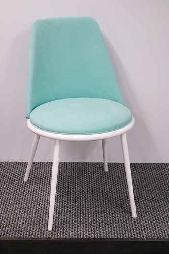 Стул на металлокаркасе Алдис катания лагун / белый матовый из шоурума 1