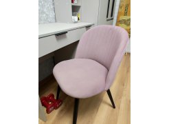 Стул на металлокаркасе Gabi 1 бежевый / черный с серебряными наконечниками фото покупателя 720