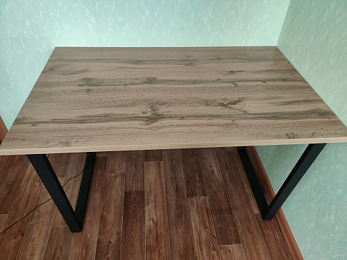 Стол Лота Лофт 140 25 мм черный матовый / бетон фото покупателя 1012