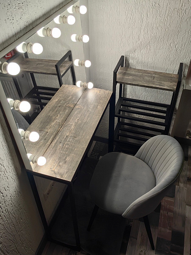 Стул на металлокаркасе Gabi dark beige / black / silver фото покупателя 292