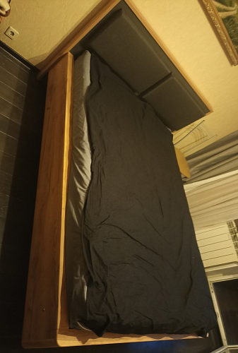 Двуспальная кровать Клауд 160х200 парящая дуб крафт золотой / антрацит фото покупателя 501