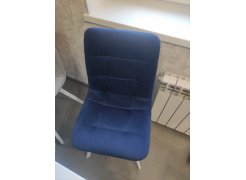 Стул на металлокаркасе Чилли синяя ткань / белый фото покупателя 622