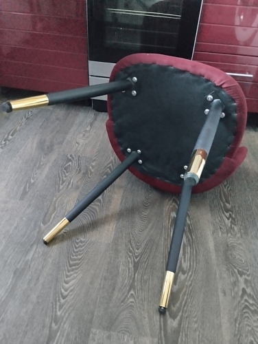 Стул на металлокаркасе Gabi 1 light blue / black / gold фото покупателя 529