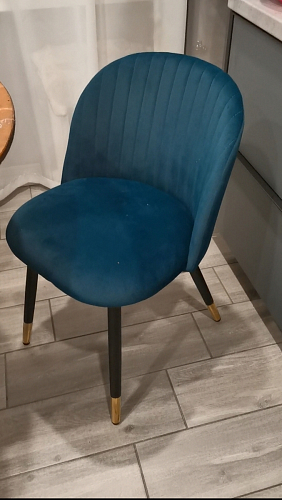 Стул на металлокаркасе Gabi 1 light purple / black / gold фото покупателя 35