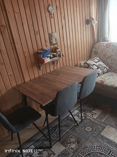 Стол Тринити Лофт 120 32 мм дуб галифакс табако / черный матовый фото покупателя 396