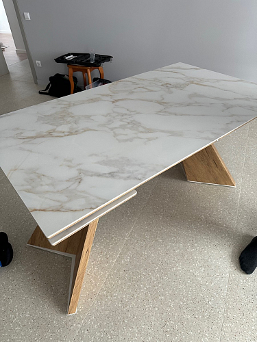 Керамический стол Ливи 140(200)х80х78 carla larkin / дуб монтана фото покупателя 26