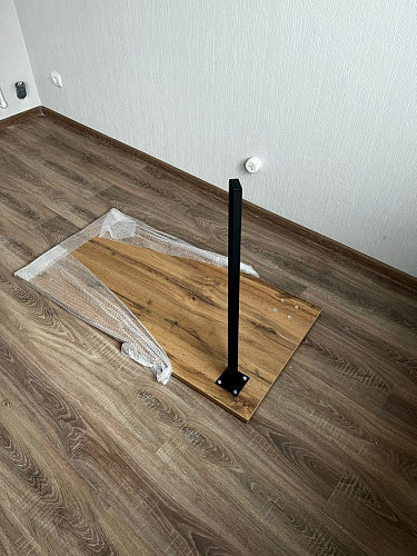 Стол Тринити Лофт 120 32 мм дуб галифакс табако / черный матовый фото покупателя 252