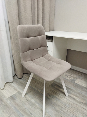 Стул на металлокаркасе Чилли светло-серый / белый каркас фото покупателя 683