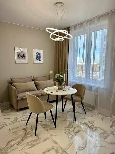 Стул на металлокаркасе Gabi dark beige / black / silver фото покупателя 652