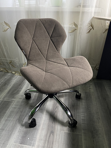 Компьютерное кресло Selfi Metalbl/Селфи Металбл серый велюр фото покупателя 1