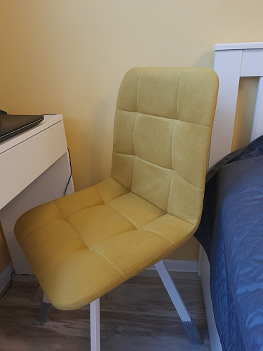 Стул на металлокаркасе Чилли бежевый / белый каркас фото покупателя 1199