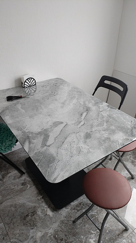 Стол на тумбе Бугун белый / золото фото покупателя 42