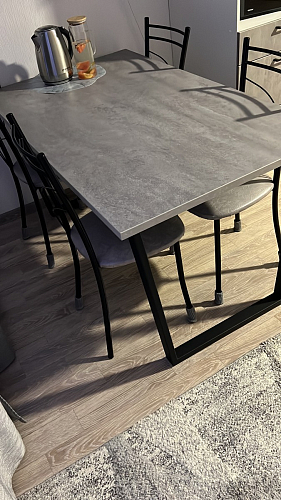 Стол раскладной Лота Лофт 120 25 мм юта / черный матовый фото покупателя 513