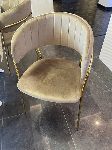 Стул на металлокаркасе Kamelia green / gold фото покупателя 41