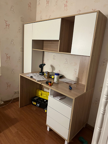 Компьютерный стол Комфорт 12.95 N дуб сонома / сатин фото покупателя 1