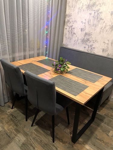 Стол раскладной Лота Лофт 120 25 мм юта / черный матовый фото покупателя 494