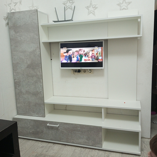 Готовая гостиная Jimenez дуб венге / белый глянец фото покупателя 8