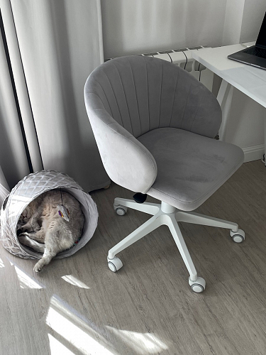 Компьютерное кресло Пард экокожа белый фото покупателя 97