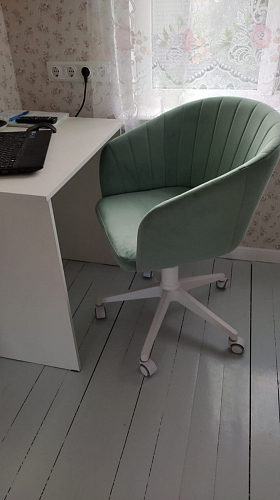 Компьютерное кресло Тибо confetti chocolate / белый фото покупателя 53