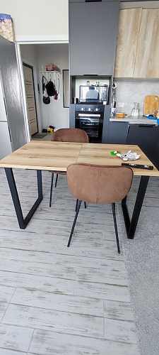 Деревянный стол Лота Лофт 120x75 дуб крафт табачный / черный матовый фото покупателя 456