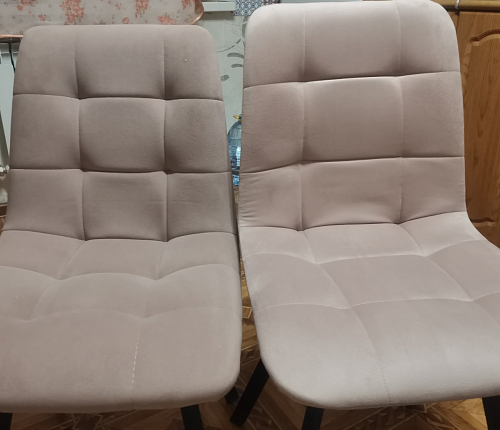 Стул на металлокаркасе Чилли К светло-серый велюр / черный каркас фото покупателя 635